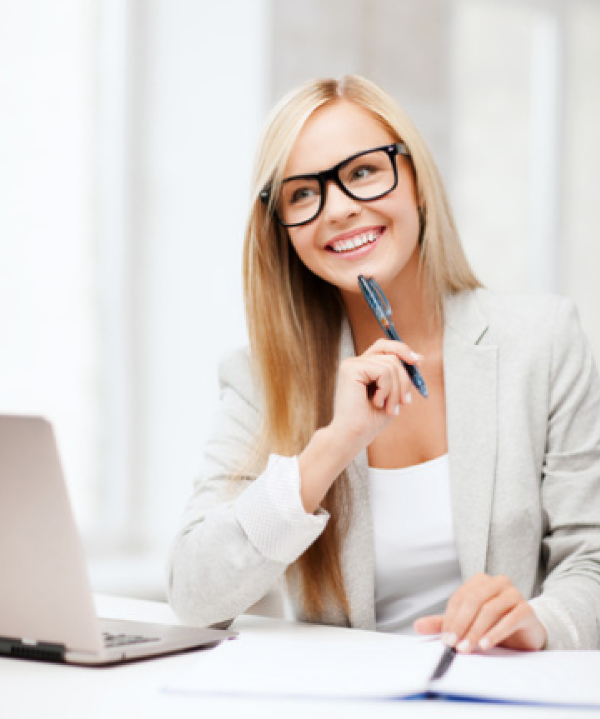 Woman with laptop